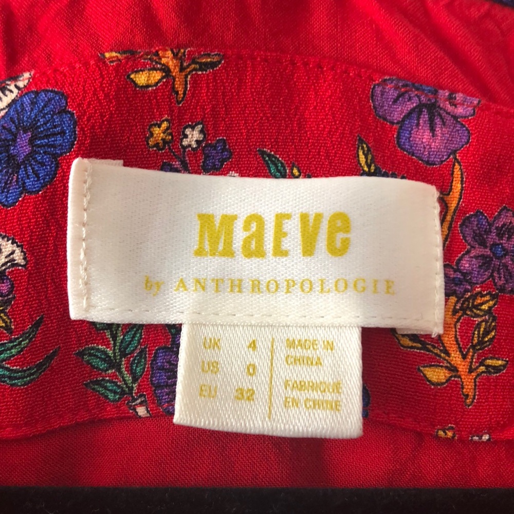 Anthropologie red dress